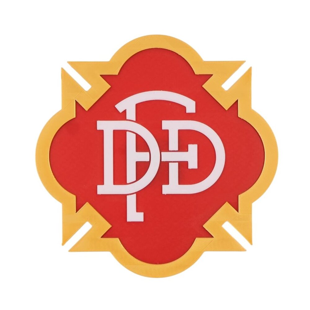 Dallas Fire Department Wall Sign Patch Replica Plaque DFD Gift Thin Red Line Fir - Picture 1 of 3